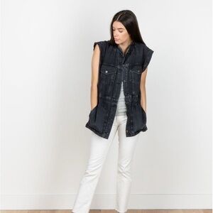 rachel comey DENIM Sleeveless Black Wash jacket